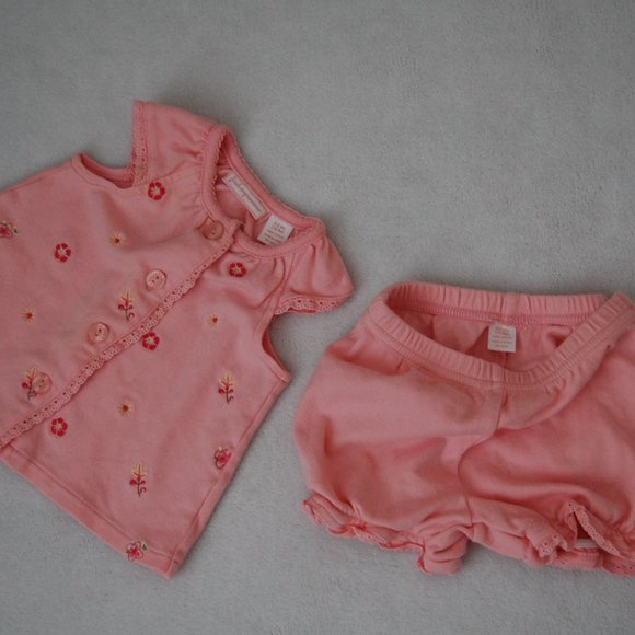 First Impressions, 0-3M Infant Baby, 100% Cotton Pink Set - Picture 2 of 13